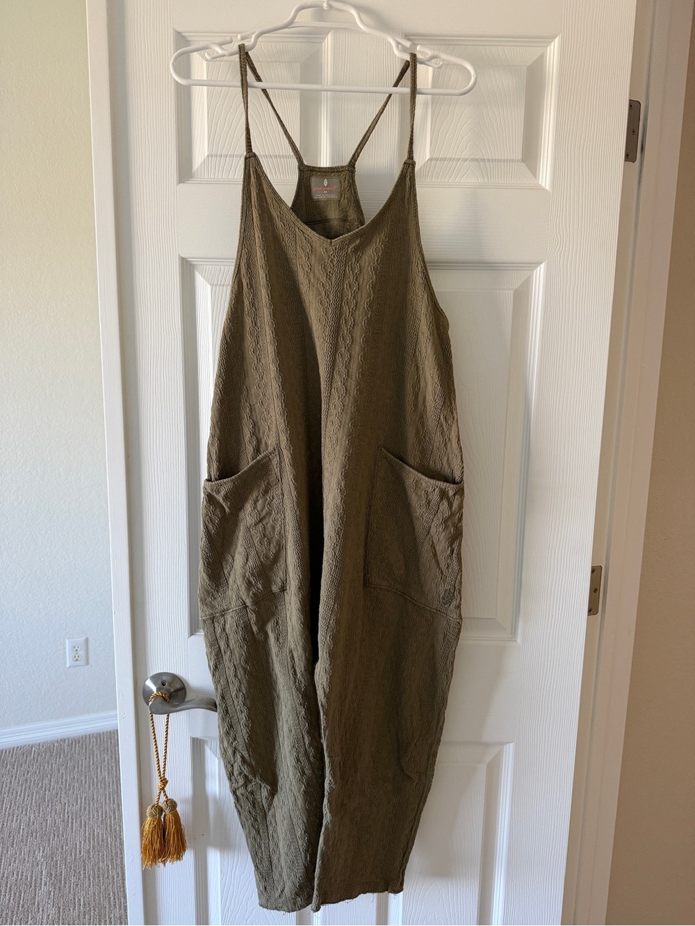 Free People Movement Olive Green Women’s Jumpsuit with Pockets